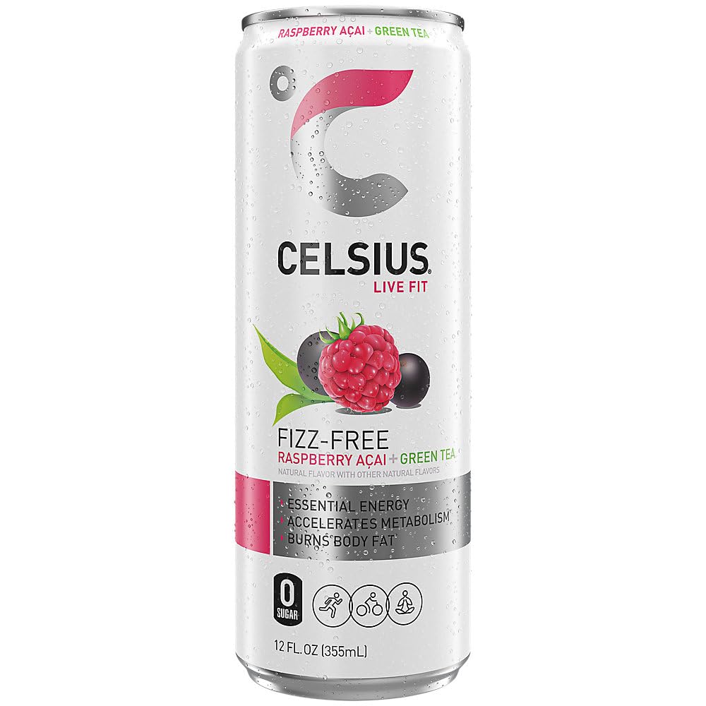 CELSIUS ARCTIC VIBE Sparkling Frozen Berry, Sugar Free Energy Drink, 12 Fl Oz (Pack of 12)