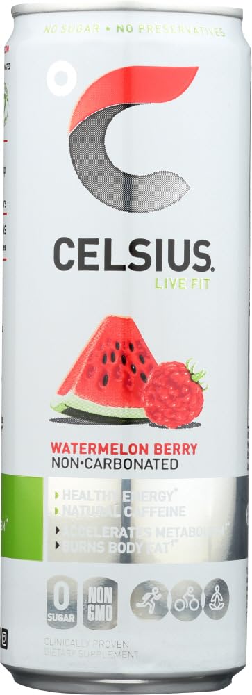 CELSIUS ARCTIC VIBE Sparkling Frozen Berry, Sugar Free Energy Drink, 12 Fl Oz (Pack of 12)