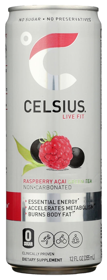 CELSIUS ARCTIC VIBE Sparkling Frozen Berry, Sugar Free Energy Drink, 12 Fl Oz (Pack of 12)