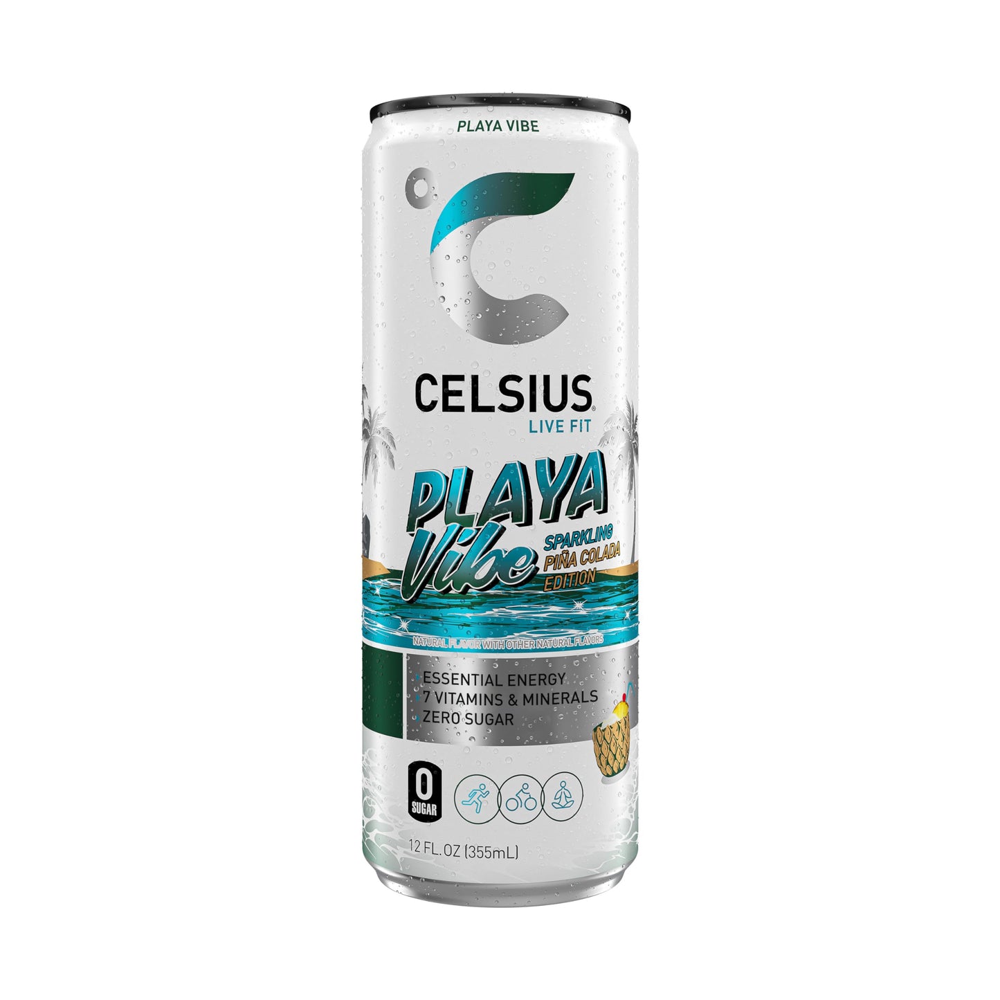 CELSIUS ARCTIC VIBE Sparkling Frozen Berry, Sugar Free Energy Drink, 12 Fl Oz (Pack of 12)