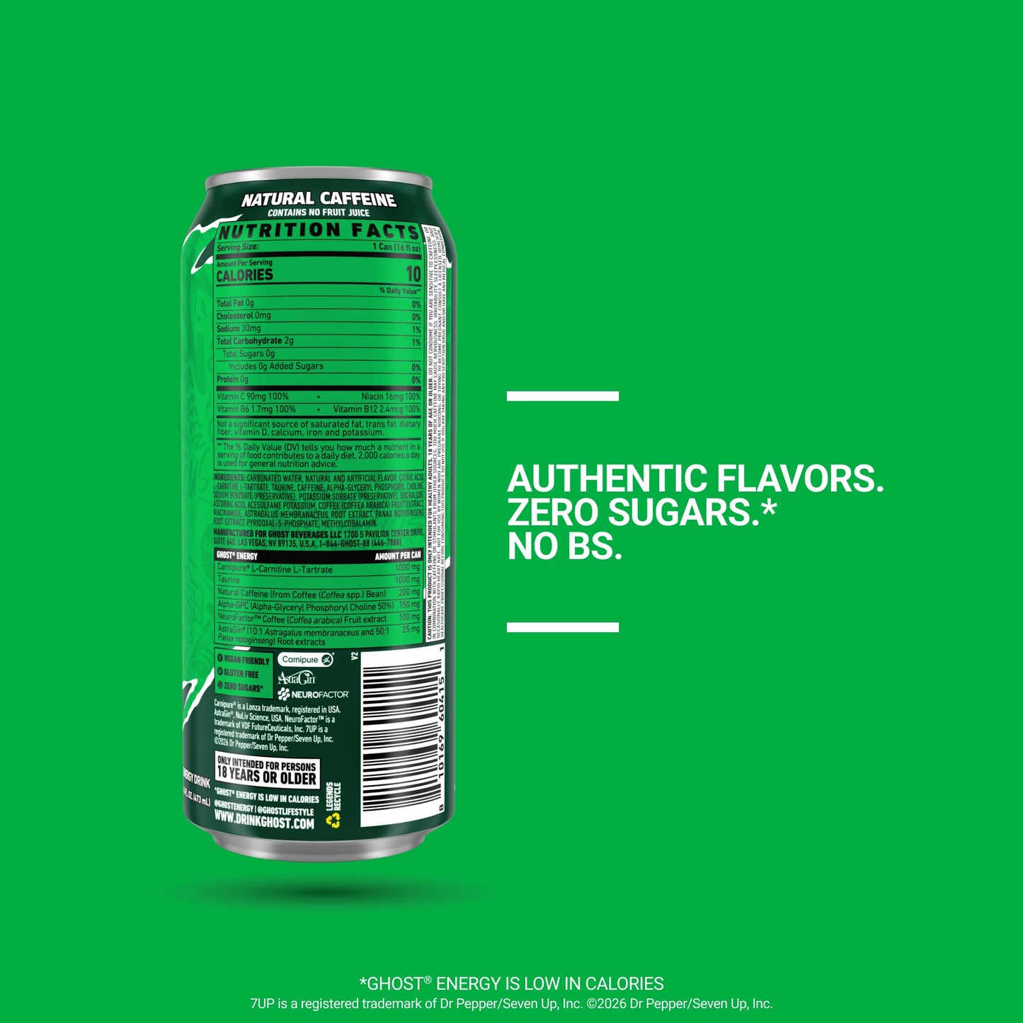 GHOST Energy Drink - 12-Pack, Swedish Fish, 16oz Cans - Energy & Focus & No Artificial Colors - 200mg of Natural Caffeine, L-Carnitine & Taurine - Gluten-Free & Vegan