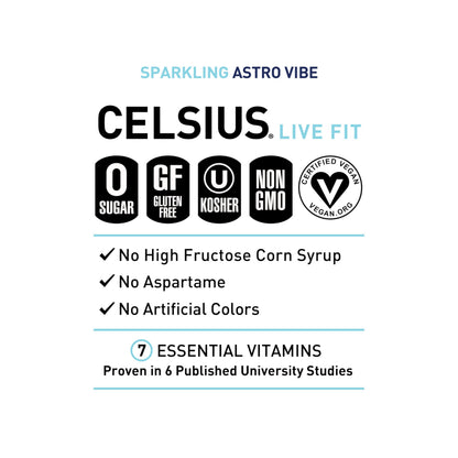 CELSIUS ARCTIC VIBE Sparkling Frozen Berry, Sugar Free Energy Drink, 12 Fl Oz (Pack of 12)
