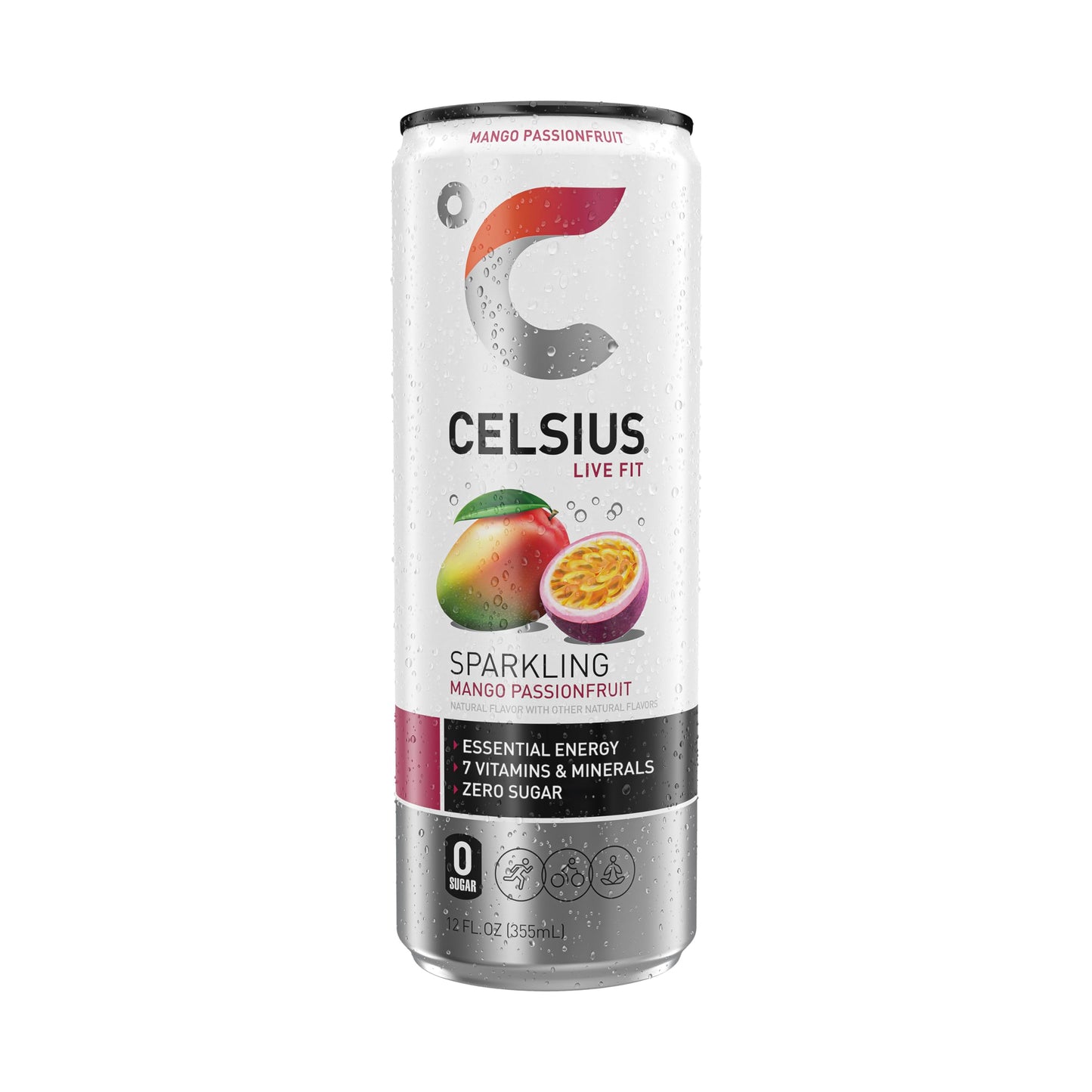 CELSIUS ARCTIC VIBE Sparkling Frozen Berry, Sugar Free Energy Drink, 12 Fl Oz (Pack of 12)