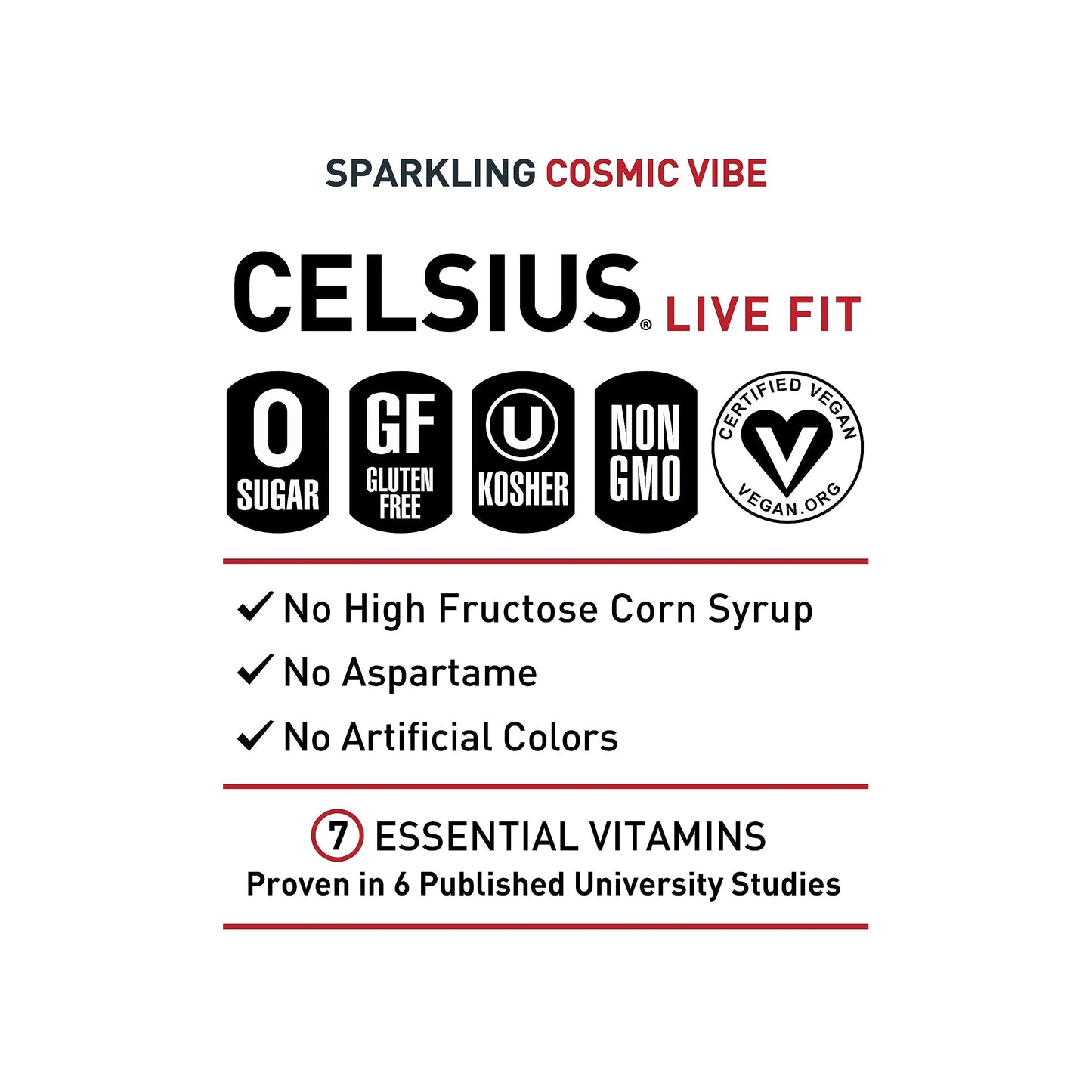 CELSIUS ARCTIC VIBE Sparkling Frozen Berry, Sugar Free Energy Drink, 12 Fl Oz (Pack of 12)