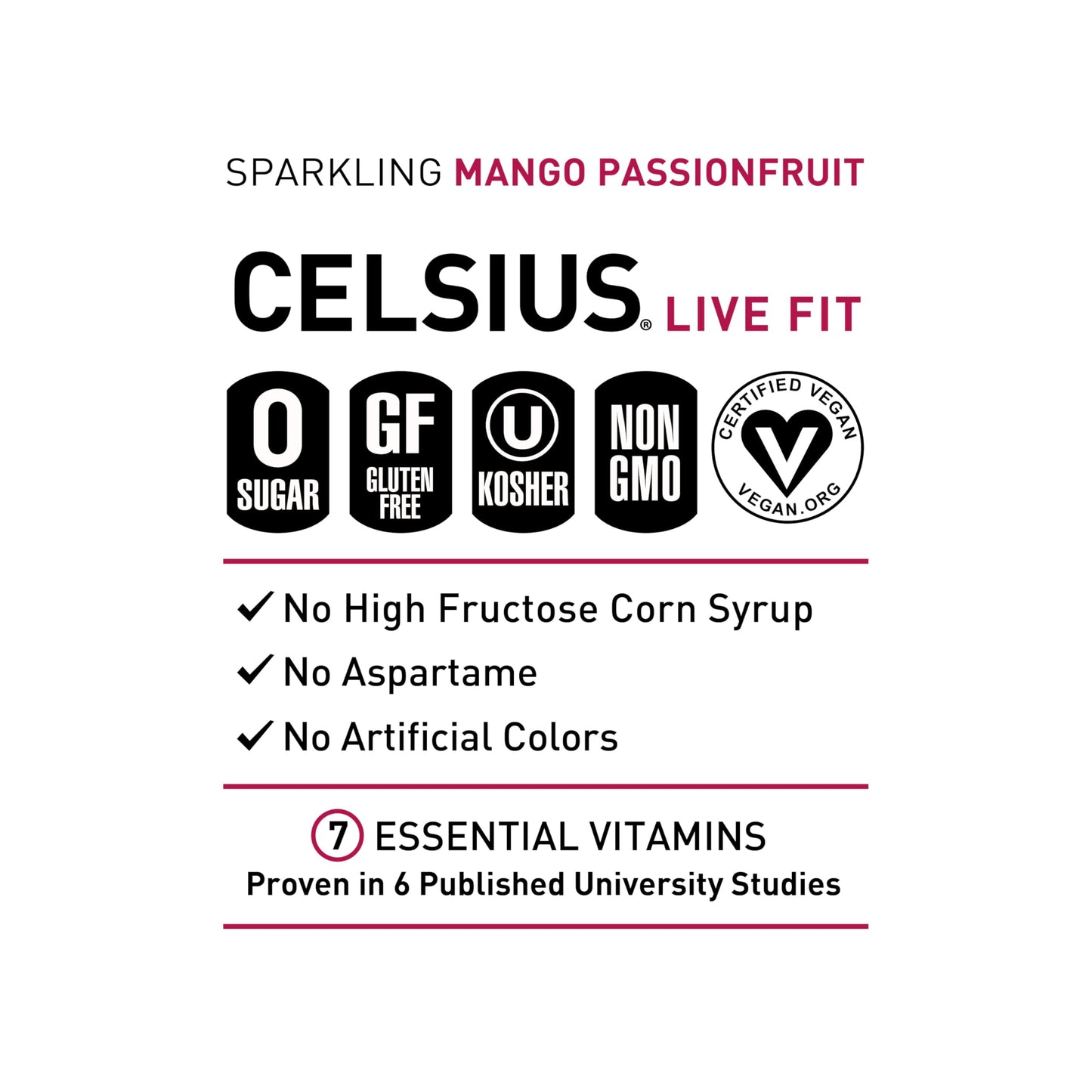CELSIUS ARCTIC VIBE Sparkling Frozen Berry, Sugar Free Energy Drink, 12 Fl Oz (Pack of 12)