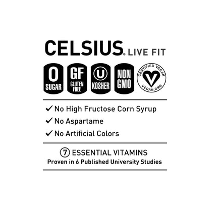 CELSIUS ARCTIC VIBE Sparkling Frozen Berry, Sugar Free Energy Drink, 12 Fl Oz (Pack of 12)