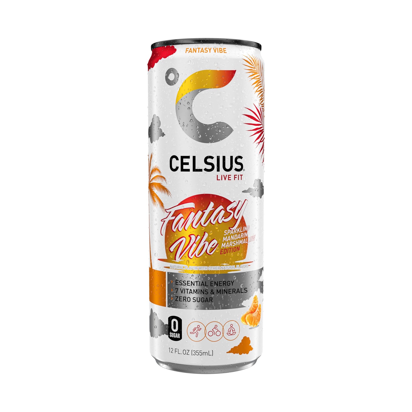 CELSIUS ARCTIC VIBE Sparkling Frozen Berry, Sugar Free Energy Drink, 12 Fl Oz (Pack of 12)