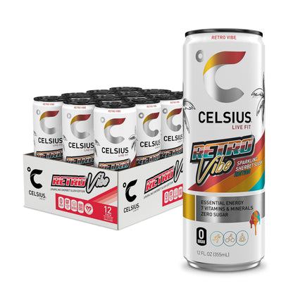 CELSIUS ARCTIC VIBE Sparkling Frozen Berry, Sugar Free Energy Drink, 12 Fl Oz (Pack of 12)