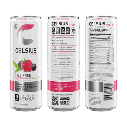 CELSIUS ARCTIC VIBE Sparkling Frozen Berry, Sugar Free Energy Drink, 12 Fl Oz (Pack of 12)