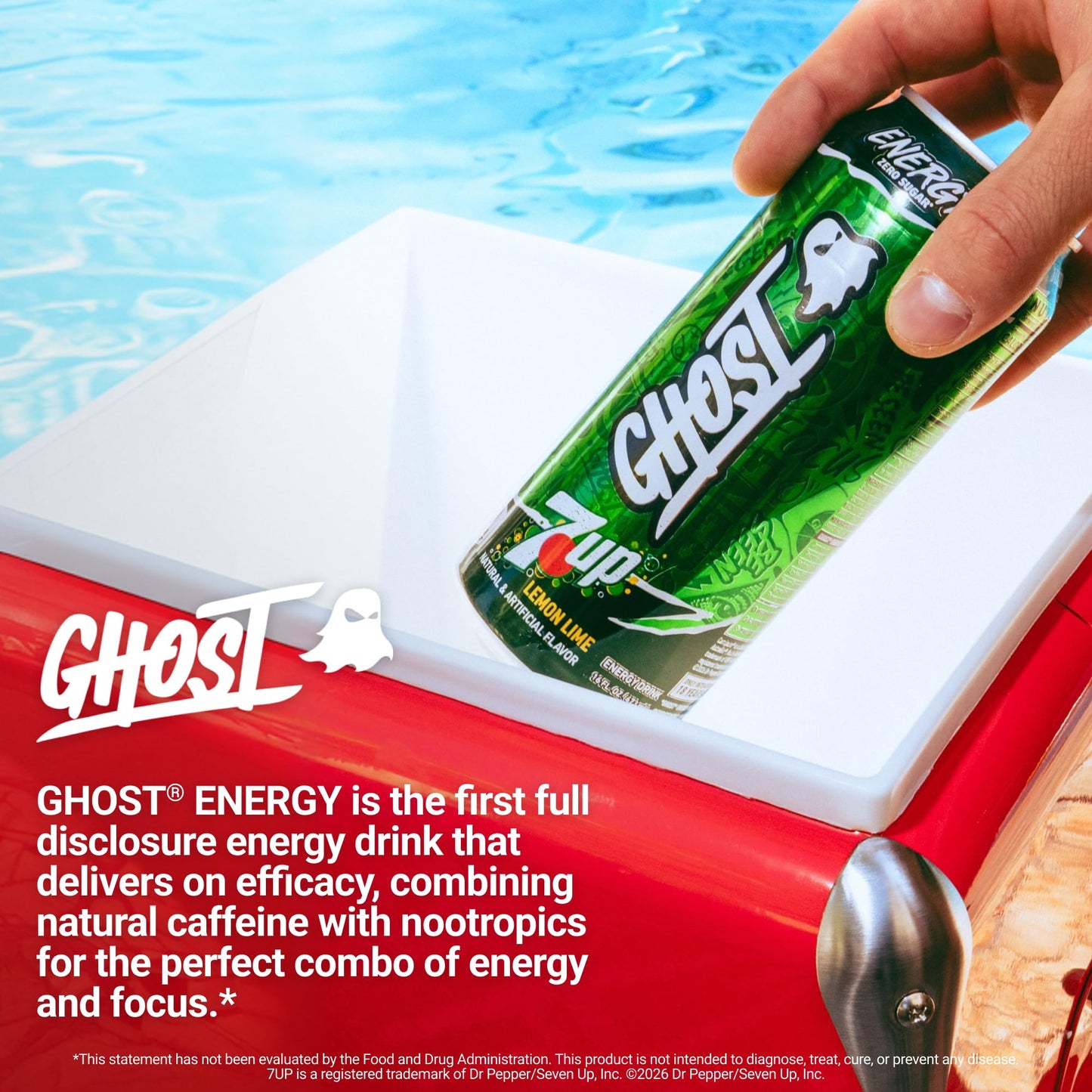 GHOST Energy Drink - 12-Pack, Swedish Fish, 16oz Cans - Energy & Focus & No Artificial Colors - 200mg of Natural Caffeine, L-Carnitine & Taurine - Gluten-Free & Vegan