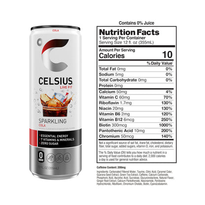 CELSIUS ARCTIC VIBE Sparkling Frozen Berry, Sugar Free Energy Drink, 12 Fl Oz (Pack of 12)