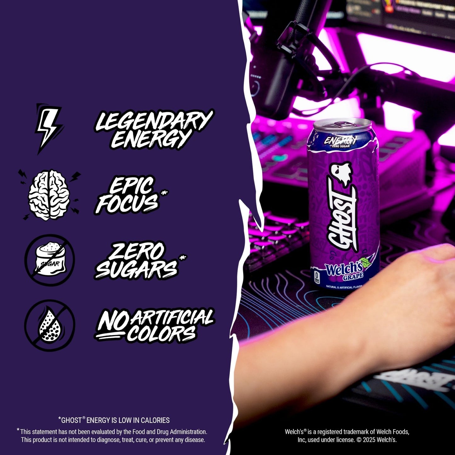 GHOST Energy Drink - 12-Pack, Swedish Fish, 16oz Cans - Energy & Focus & No Artificial Colors - 200mg of Natural Caffeine, L-Carnitine & Taurine - Gluten-Free & Vegan