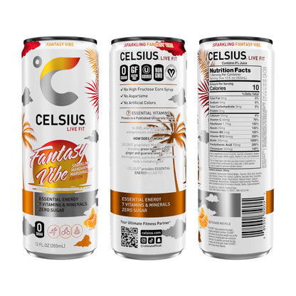 CELSIUS ARCTIC VIBE Sparkling Frozen Berry, Sugar Free Energy Drink, 12 Fl Oz (Pack of 12)