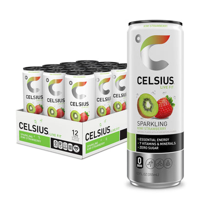 CELSIUS ARCTIC VIBE Sparkling Frozen Berry, Sugar Free Energy Drink, 12 Fl Oz (Pack of 12)