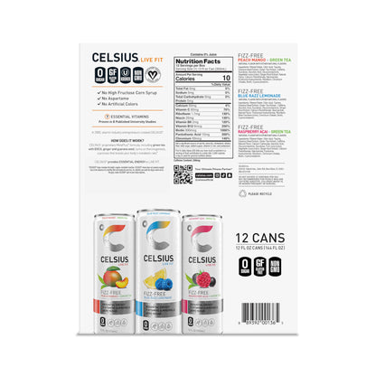 CELSIUS ARCTIC VIBE Sparkling Frozen Berry, Sugar Free Energy Drink, 12 Fl Oz (Pack of 12)