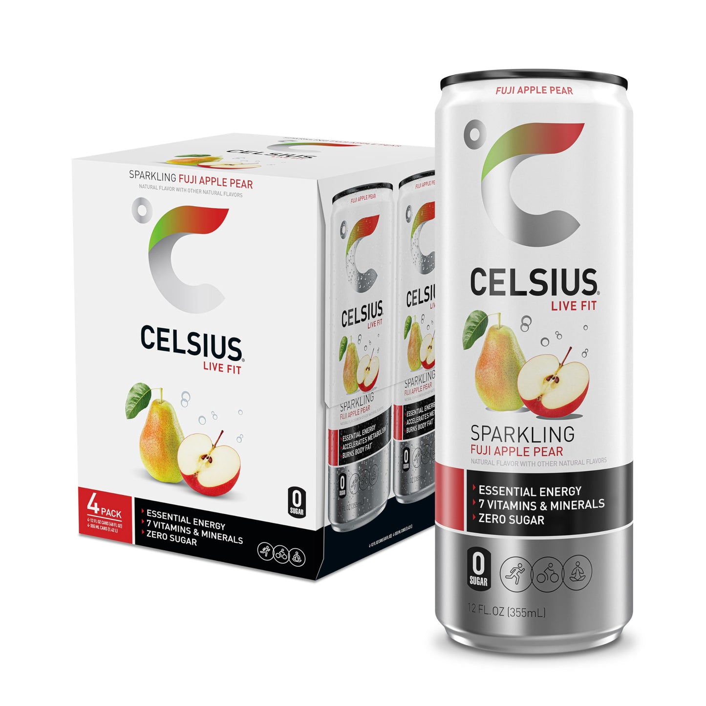 CELSIUS ARCTIC VIBE Sparkling Frozen Berry, Sugar Free Energy Drink, 12 Fl Oz (Pack of 12)