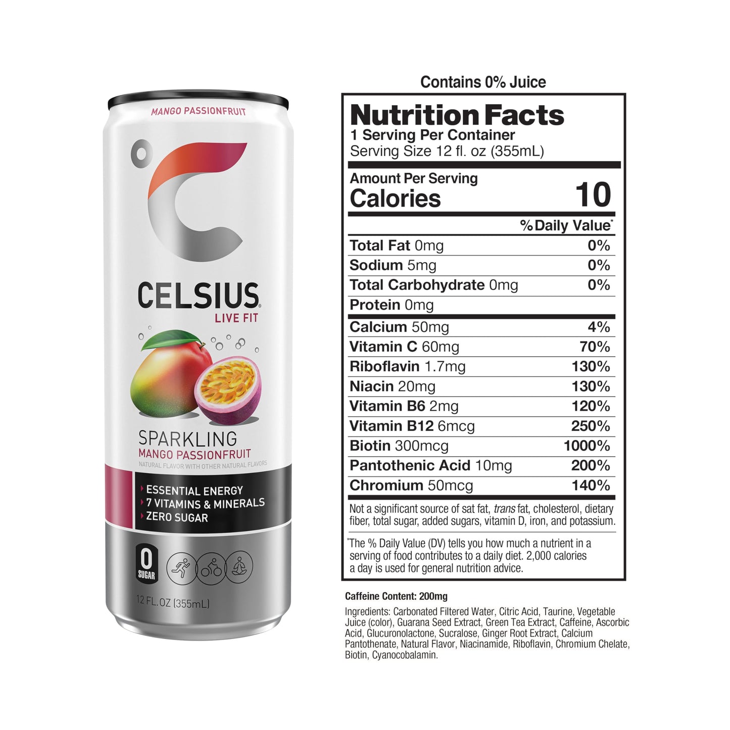 CELSIUS ARCTIC VIBE Sparkling Frozen Berry, Sugar Free Energy Drink, 12 Fl Oz (Pack of 12)