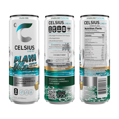CELSIUS ARCTIC VIBE Sparkling Frozen Berry, Sugar Free Energy Drink, 12 Fl Oz (Pack of 12)