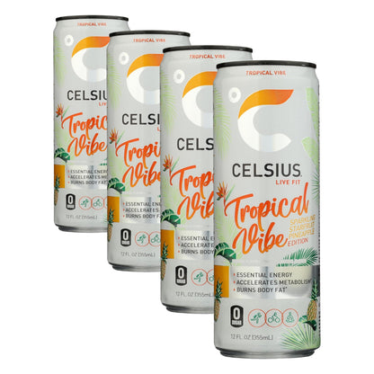 CELSIUS ARCTIC VIBE Sparkling Frozen Berry, Sugar Free Energy Drink, 12 Fl Oz (Pack of 12)