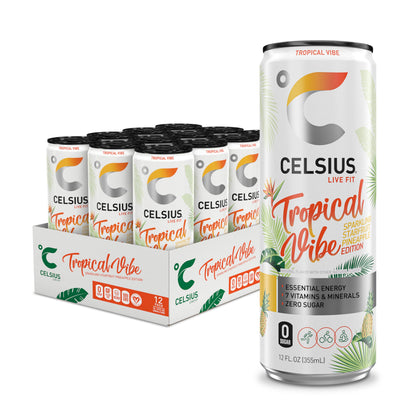 CELSIUS ARCTIC VIBE Sparkling Frozen Berry, Sugar Free Energy Drink, 12 Fl Oz (Pack of 12)