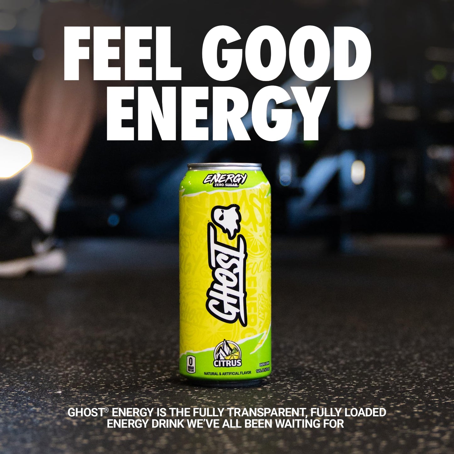 GHOST Energy Drink - 12-Pack, Swedish Fish, 16oz Cans - Energy & Focus & No Artificial Colors - 200mg of Natural Caffeine, L-Carnitine & Taurine - Gluten-Free & Vegan