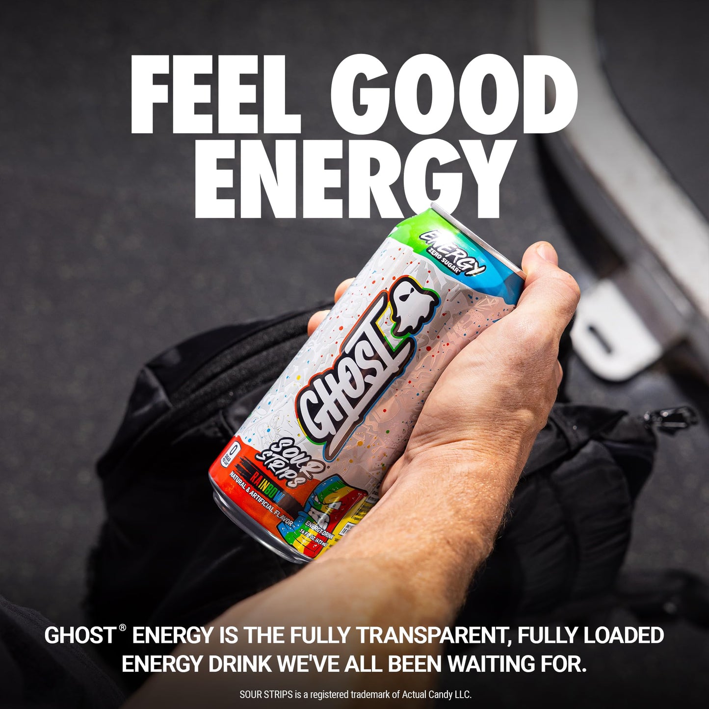 GHOST Energy Drink - 12-Pack, Swedish Fish, 16oz Cans - Energy & Focus & No Artificial Colors - 200mg of Natural Caffeine, L-Carnitine & Taurine - Gluten-Free & Vegan