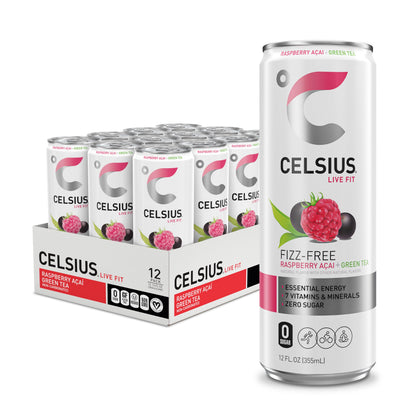 CELSIUS ARCTIC VIBE Sparkling Frozen Berry, Sugar Free Energy Drink, 12 Fl Oz (Pack of 12)