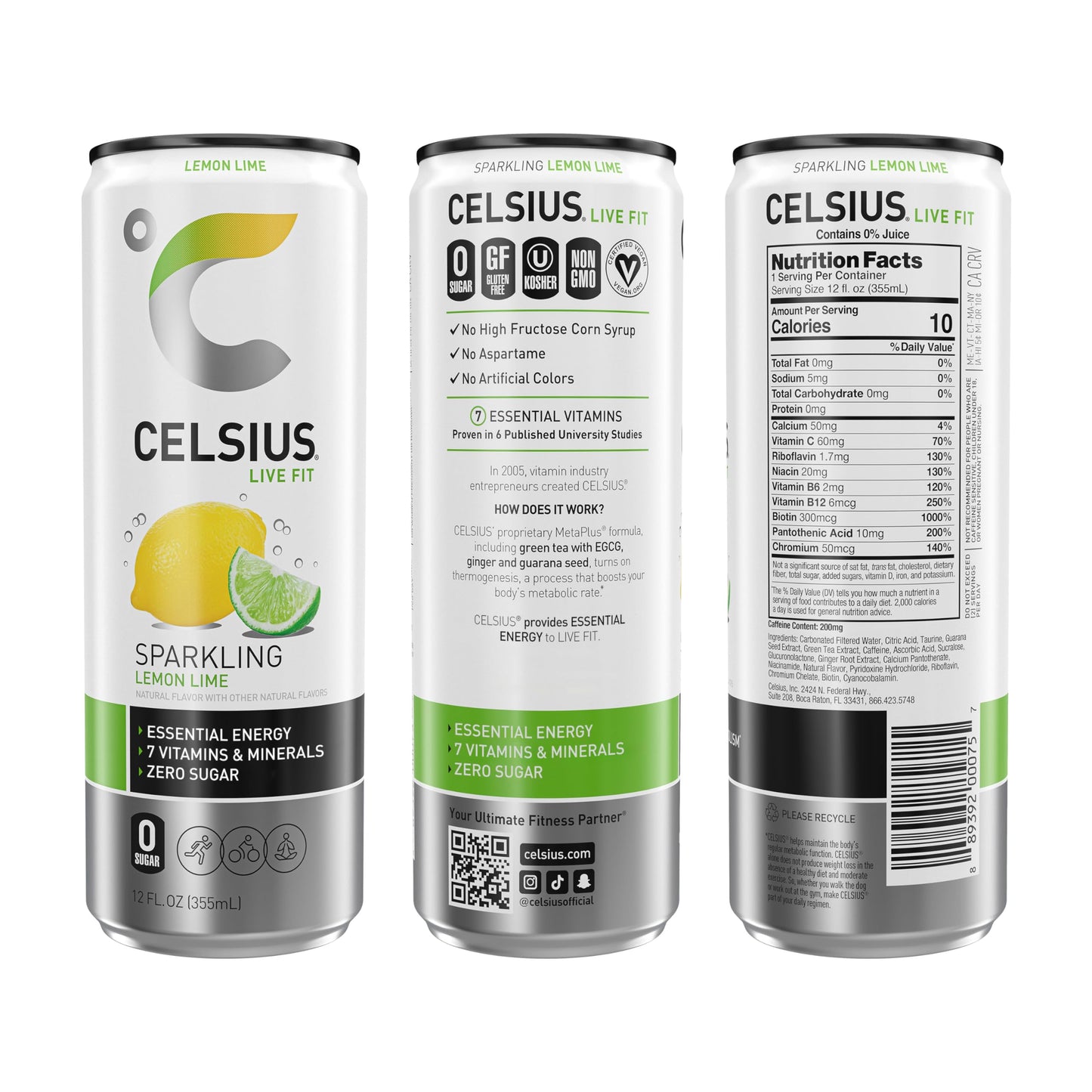 CELSIUS ARCTIC VIBE Sparkling Frozen Berry, Sugar Free Energy Drink, 12 Fl Oz (Pack of 12)