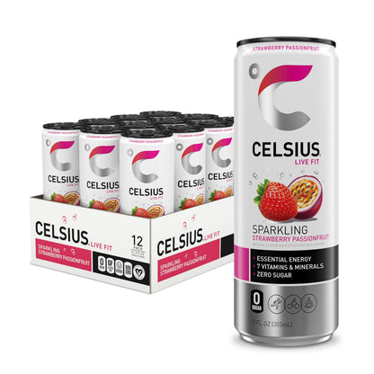 CELSIUS ARCTIC VIBE Sparkling Frozen Berry, Sugar Free Energy Drink, 12 Fl Oz (Pack of 12)