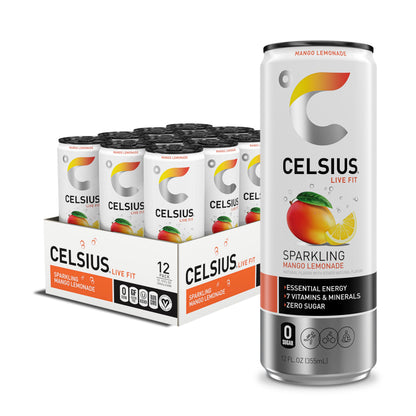 CELSIUS ARCTIC VIBE Sparkling Frozen Berry, Sugar Free Energy Drink, 12 Fl Oz (Pack of 12)