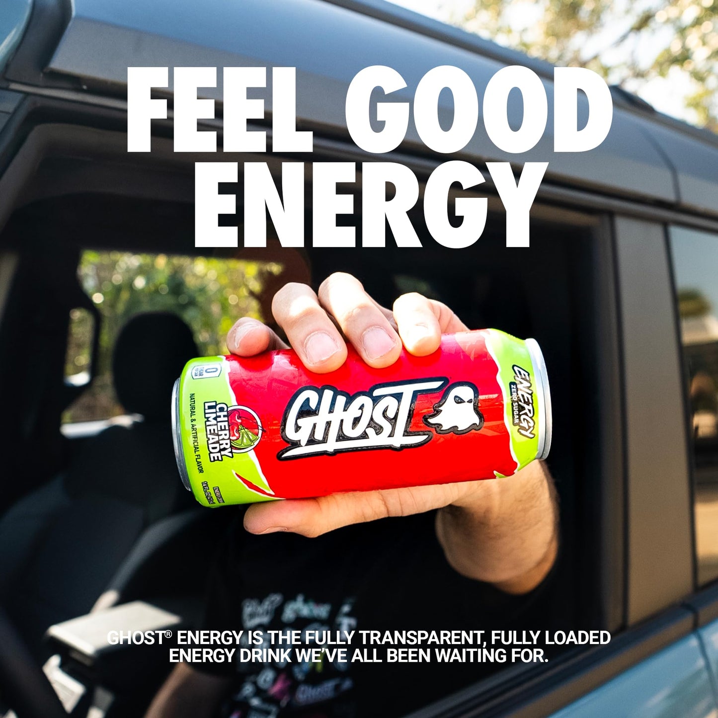 GHOST Energy Drink - 12-Pack, Swedish Fish, 16oz Cans - Energy & Focus & No Artificial Colors - 200mg of Natural Caffeine, L-Carnitine & Taurine - Gluten-Free & Vegan