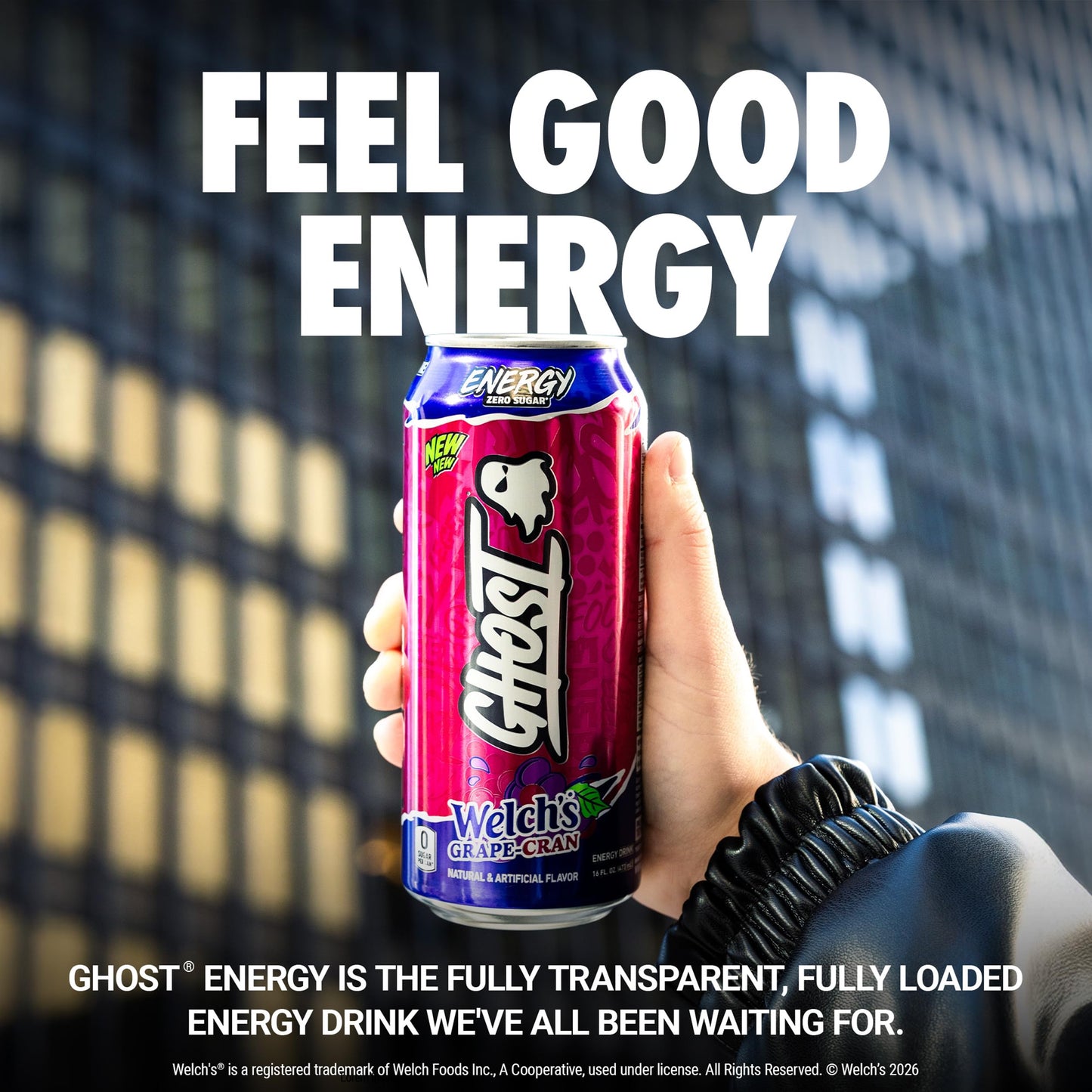 GHOST Energy Drink - 12-Pack, Swedish Fish, 16oz Cans - Energy & Focus & No Artificial Colors - 200mg of Natural Caffeine, L-Carnitine & Taurine - Gluten-Free & Vegan