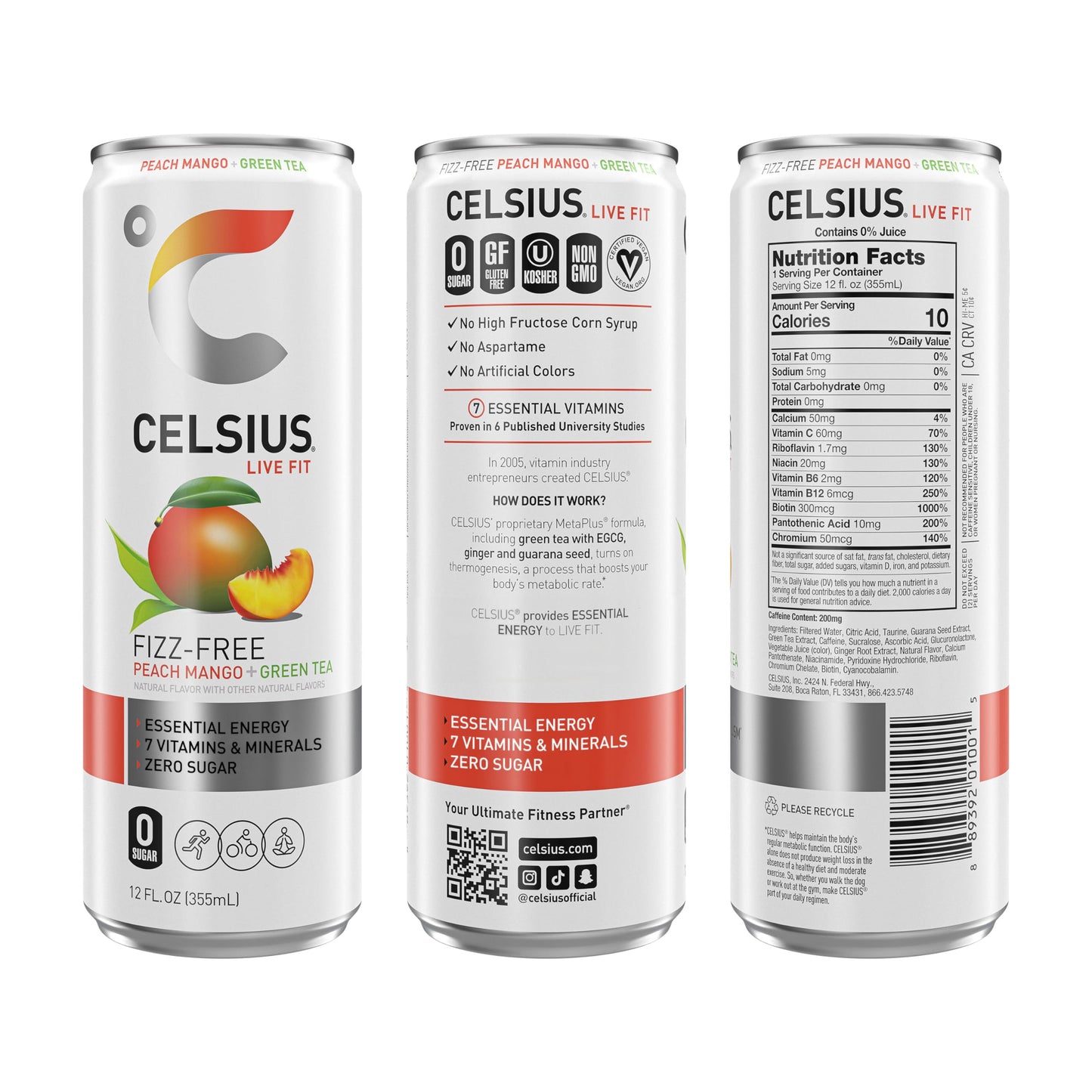 CELSIUS ARCTIC VIBE Sparkling Frozen Berry, Sugar Free Energy Drink, 12 Fl Oz (Pack of 12)